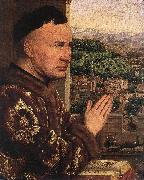 EYCK, Jan van The Virgin of Chancellor Rolin (detail) dsgs oil on canvas